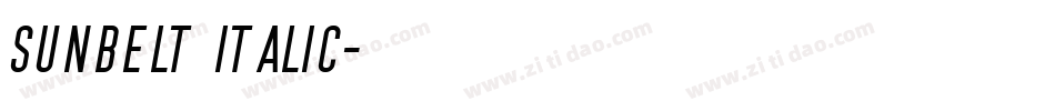 Sunbelt Italic字体转换